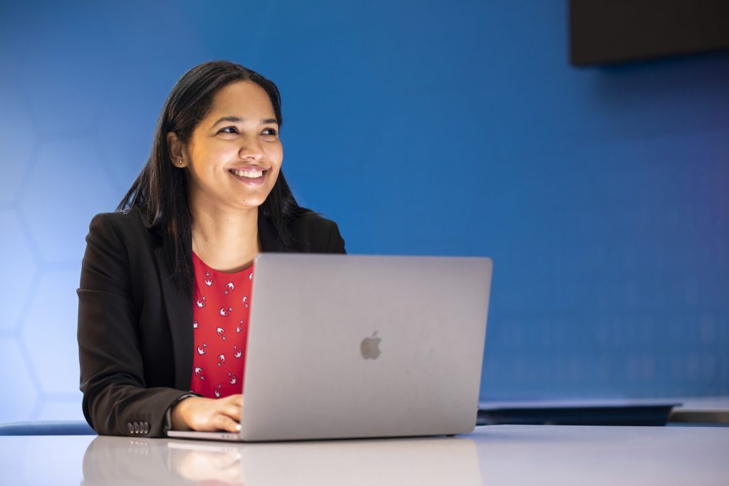 Image of student using computer